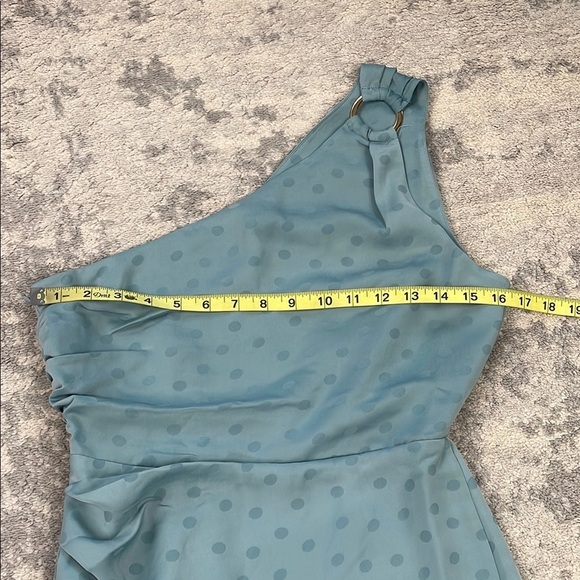 New Favorite Daughter The Singles Table Dress Polka Dot Slate Blue Maxi Sz 2 - Picture 10 of 15